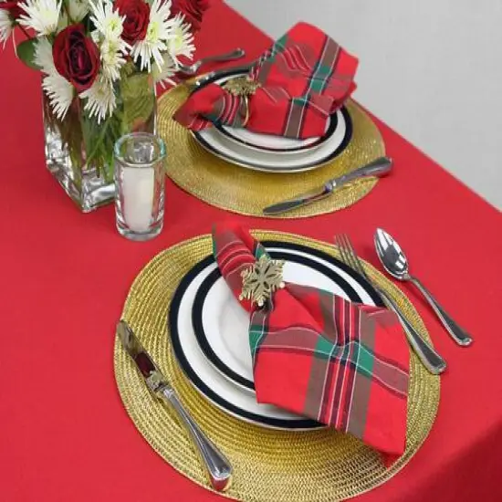 DII&reg; Red Polyester Tablecloth 52x70 {6}