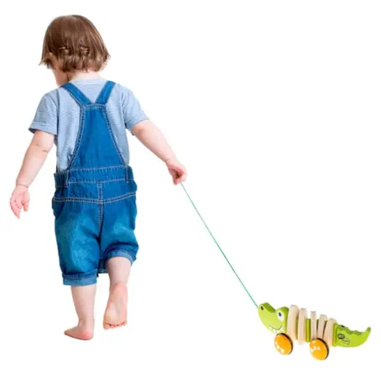 Toy Time Old Fashioned Alligator Wooden Pull Toy {7}