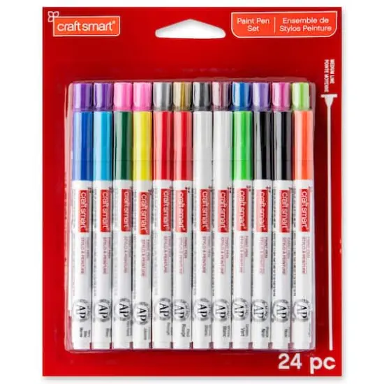 Medium Line Paint Pen Set by Craft Smart&reg; {4}