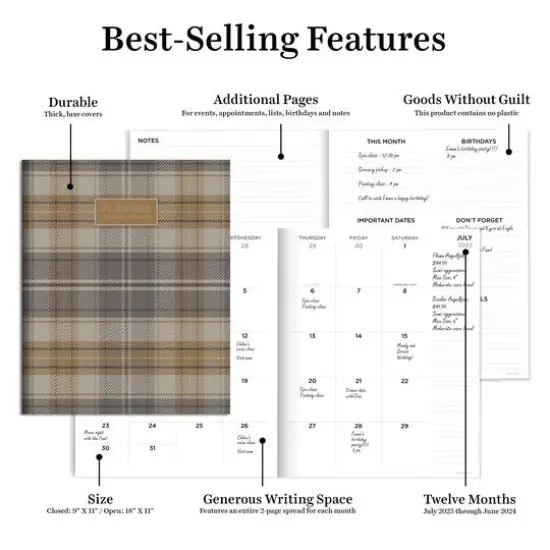 TF Publishing 2023 - 2024 Grandpa's Hat Large Monthly Planner {6}