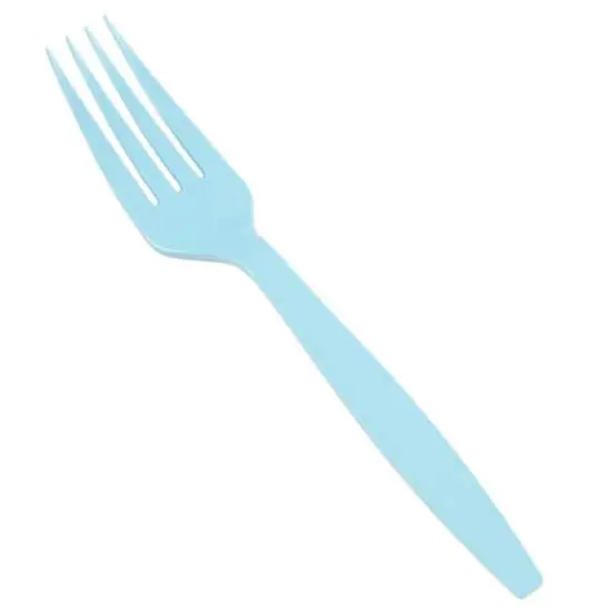 JAM Paper Premium Plastic Forks, 100ct. Aqua {4}