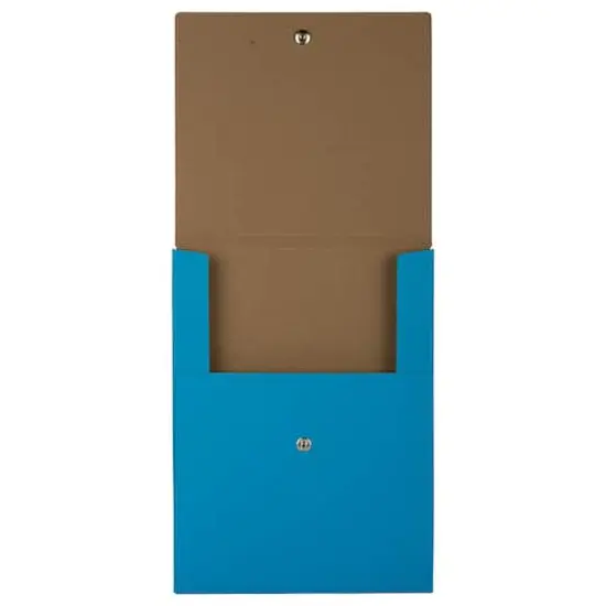 JAM Paper Vertical Kraft Snap Closure Portfolio Blue {5}