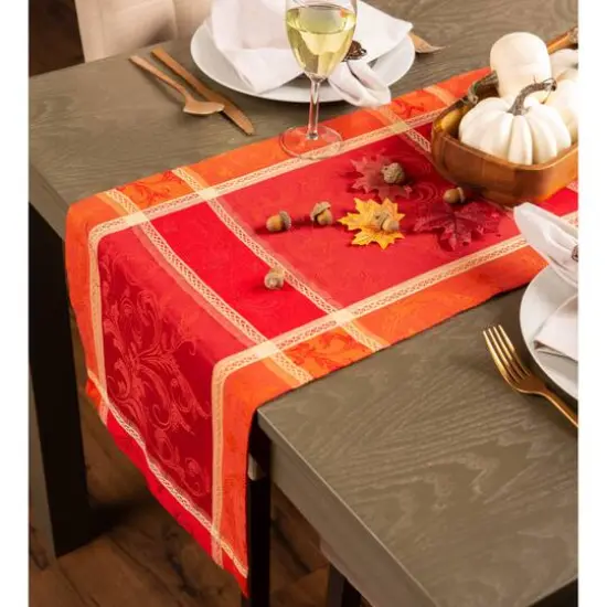 DII&reg; 108" Harvest Wheat Jacquard Table Runner {6}
