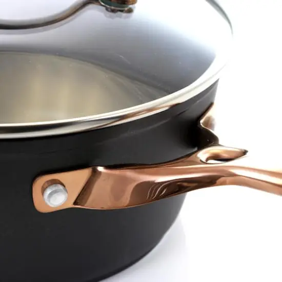 Oster Allsberg 1.7qt. Aluminum Sauce Pan With Lid Set & Bronze Handles {4}