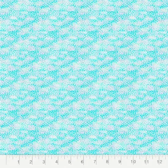Fabric Editions Turquoise Abstract Dot Cotton Fabric {3}