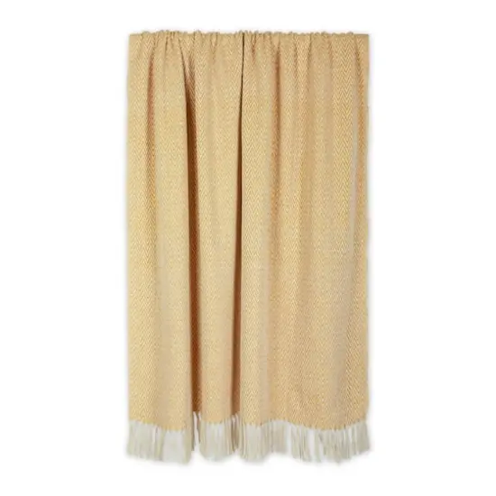 DII&reg; Handloom Chevron Throw Honey Gold {7}