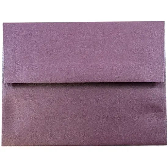JAM Paper 4.375" x 5.75" Metallic Invitation Envelopes, 50ct. Ruby Purple Stardream {1}