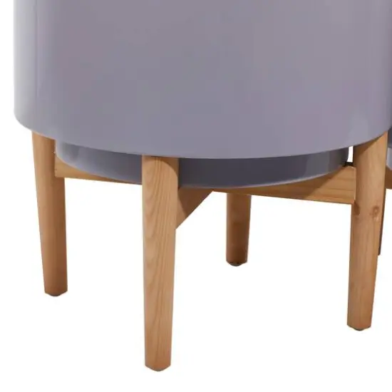 Gray Iron Contemporary Planter Set {7}