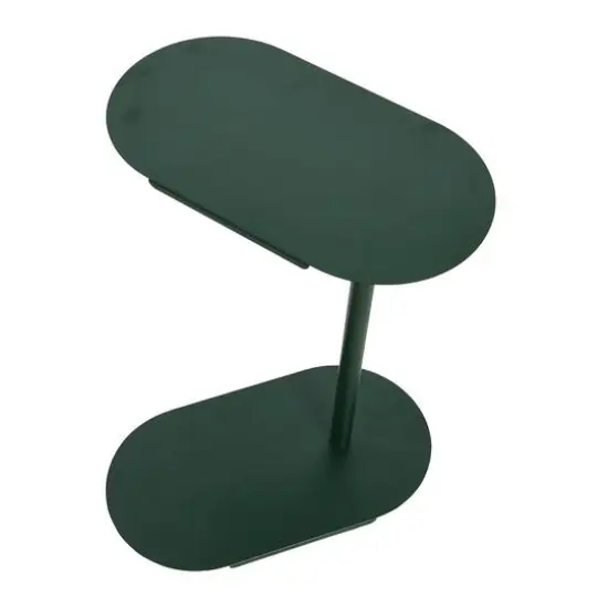 Hello Honey&reg; Modern Adjustable C-Shaped End Table Dark Green {9}