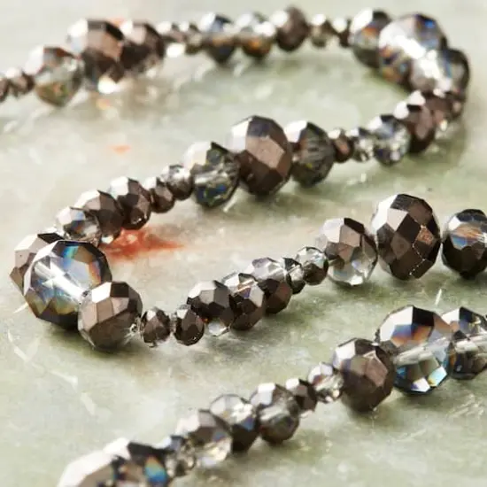 Gray Faceted Glass Rondel Beads by Bead Landing&trade; {3}