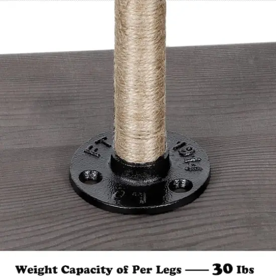 NEX&trade; Brown Industrial Pipe Metal Table Legs with Casters, 4ct. {4}