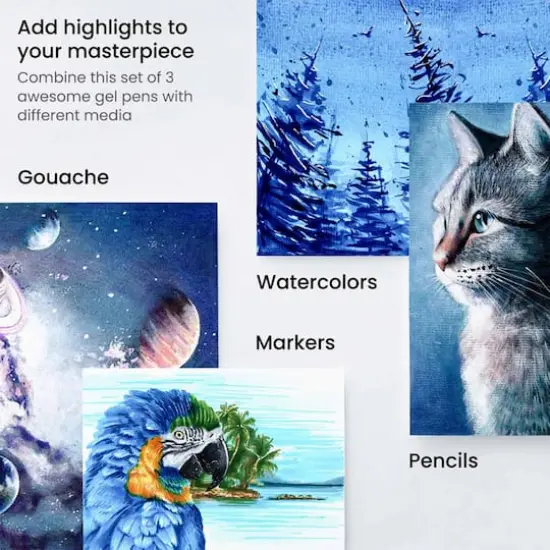 Arteza&reg; White Gel Pen Set {5}