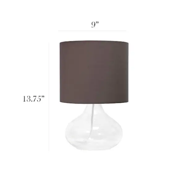 Simple Designs Glass Raindrop Table Lamp Clear {6}