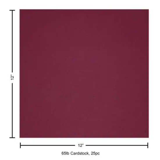PA Paper™ Accents 12" x 12" 65lb. Cardstock, 25 Sheets Wine {5}
