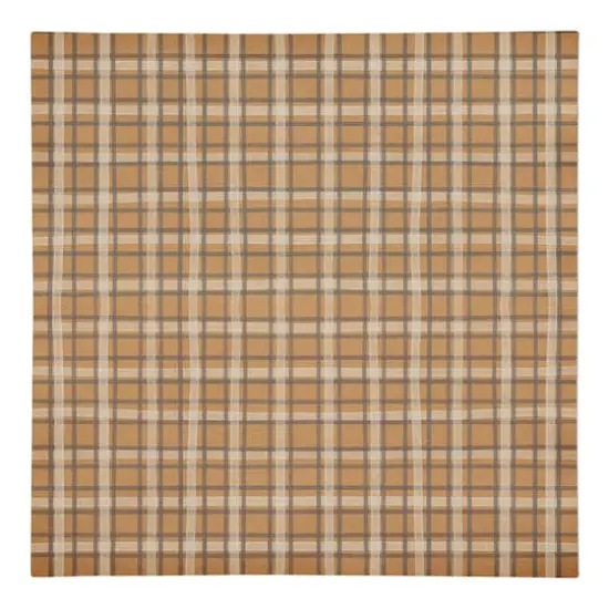 Orange Multi Plaid Cotton Twill Napkin {1}