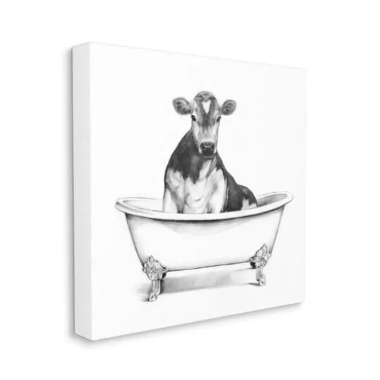 Stupell Industries Cow in Claw Tub Wall Accent {1}