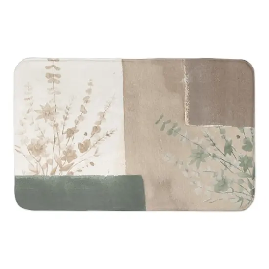 Neutral Colorblock Bath Mat {1}