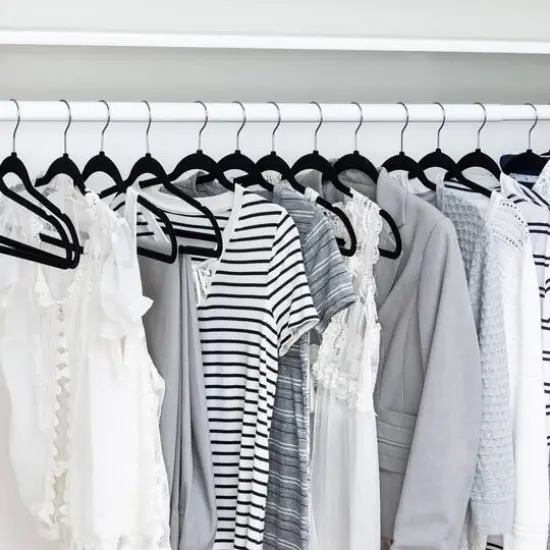 Honey Can Do Black Slim-Profile Non-Slip Velvet Hangers, 50ct. {5}