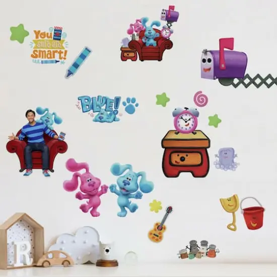RoomMates Blue's Clues Peel & Stick Wall Decals {4}