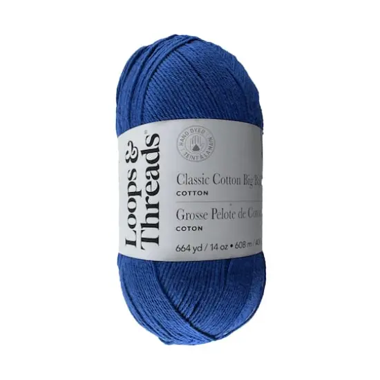 Classic Cotton Big Ball&trade; Solid Yarn by Loops & Threads&reg; Royal Blue {1}