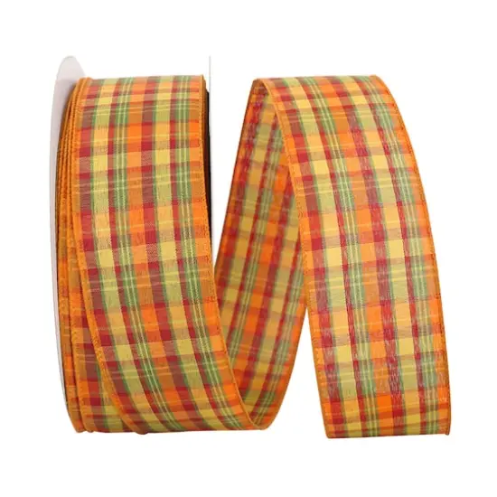 Reliant 50yd. Wire Edge Planters Plaid Ribbon {1}