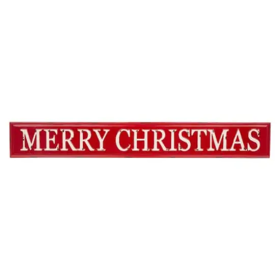 Glitzhome&reg; 45.75" Merry Christmas Metal Wall Sign {1}