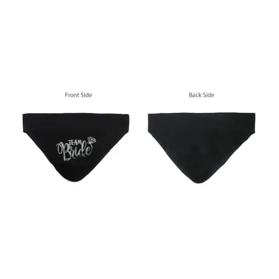 Best Furry Friends Black Team Bride Bandana Collar Slide {5}