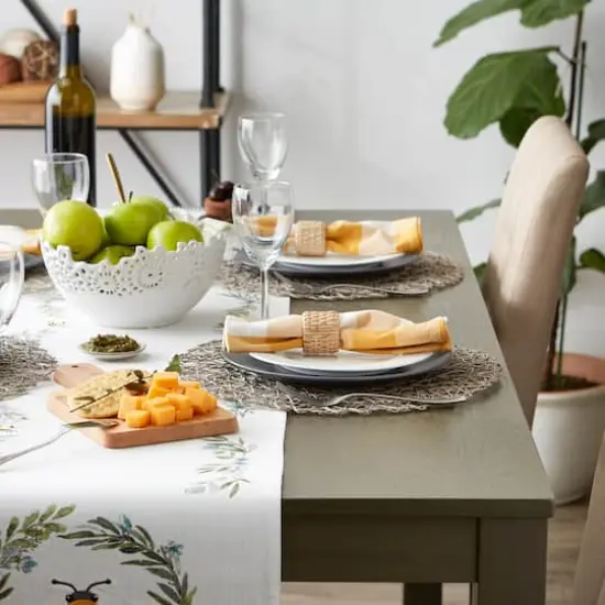 DII&reg; Woven Paper Round Placemats, 6ct. Gray {5}