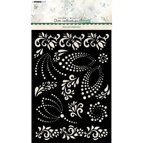 Studio Light Essentials No.75 Dots & Ornaments Stencil {1}