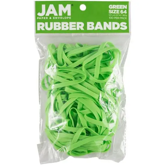 JAM Paper Size 64 Rubber Bands, 100ct. Pink {2}