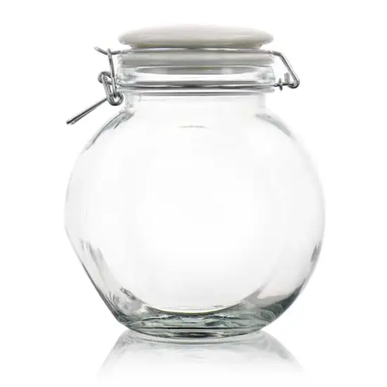 Gibson Home&reg; 1.9qt. Glass Canister with Ceramic Lid {5}
