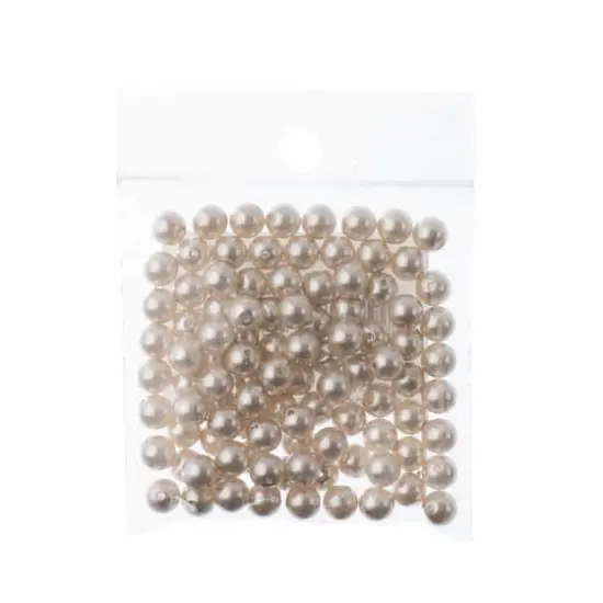 Preciosa Maxima 5mm Round Nacre Pearls, 100ct. White {3}