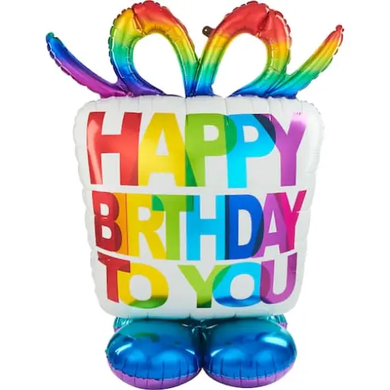 AirLoonz&reg; 50" Birthday Present Foil Balloon {1}