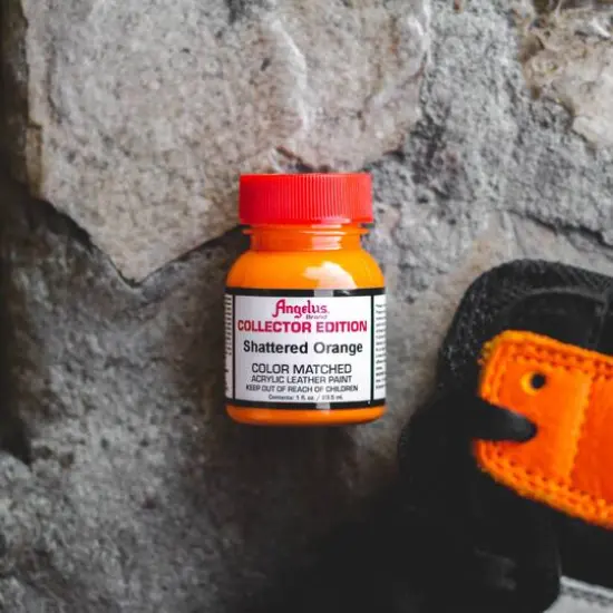Angelus® Collector Edition Acrylic Leather Paint, 1oz. Shattered Orange {4}