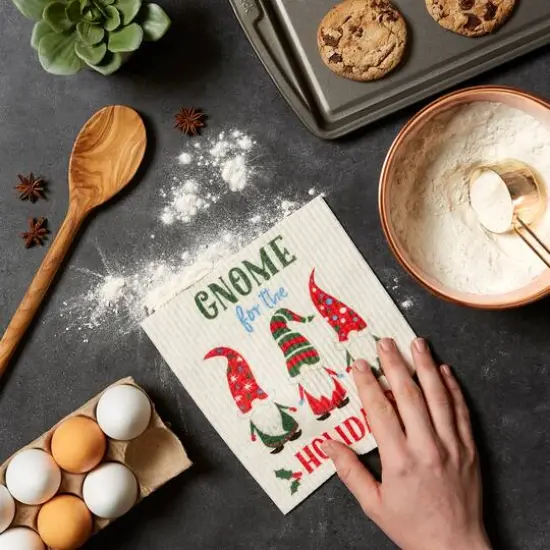 DII&reg; Gnome Holidays Swedish Dishcloth Set, 3ct. {10}