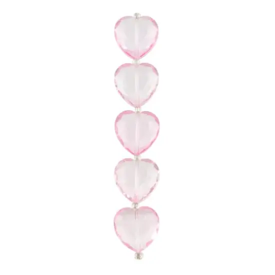 Pink Glass Heart Beads, 22mm by Bead Landing&trade; {4}