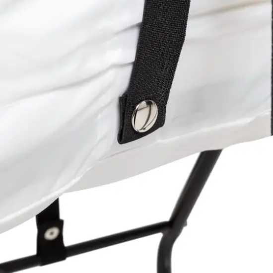 Honey Can Do Black/White Single Bounce Back Hamper with Wheels and Lid {14}