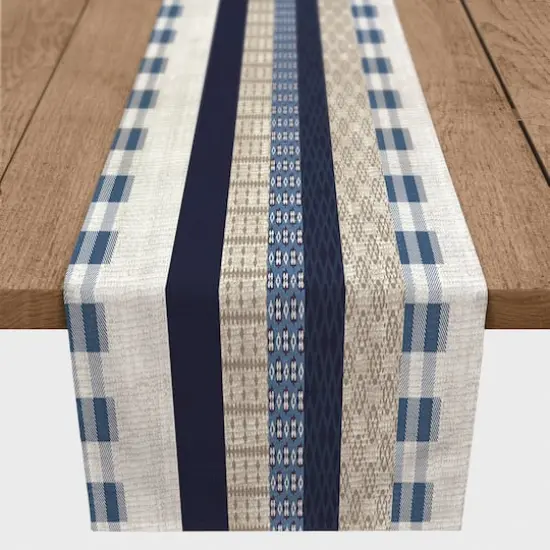 Designs Direct Patchwork Stripes Cotton Twill Runner {1}