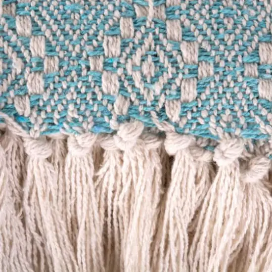 DII&reg; Aqua Diamond Stitch Throw {3}