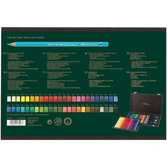 Faber-Castell Albrecht Durer 48 Color Watercolor Pencil & Accessory Set in Wood Case {5}