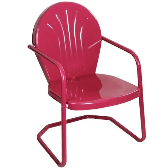 34" Outdoor Retro Tulip Armchair Pink {1}