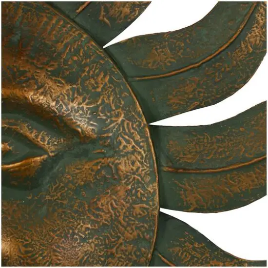 Copper Metal Sun Wall D&eacute;cor with Smiling Face {4}