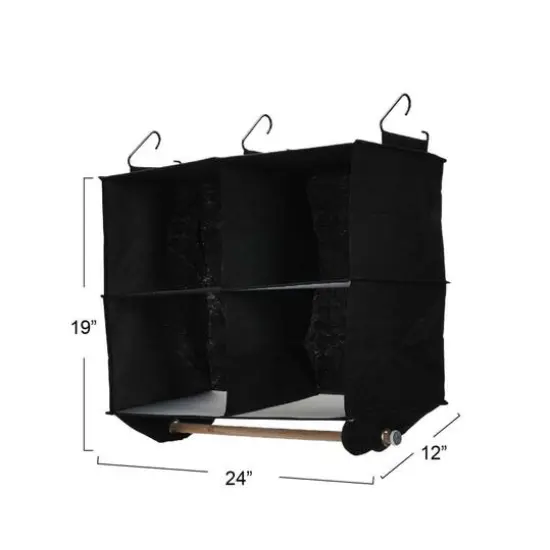 Household Essentials 19" 4-Pocket Wide Organizer Black {5}