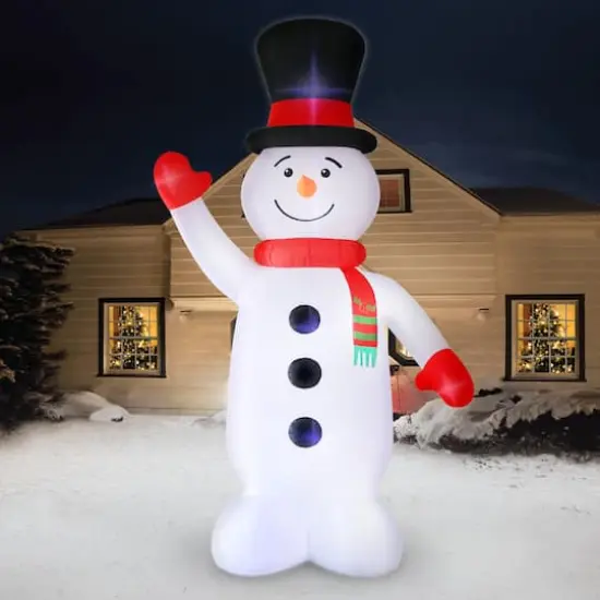 20ft. Inflatable Christmas Light Up Snowman {4}
