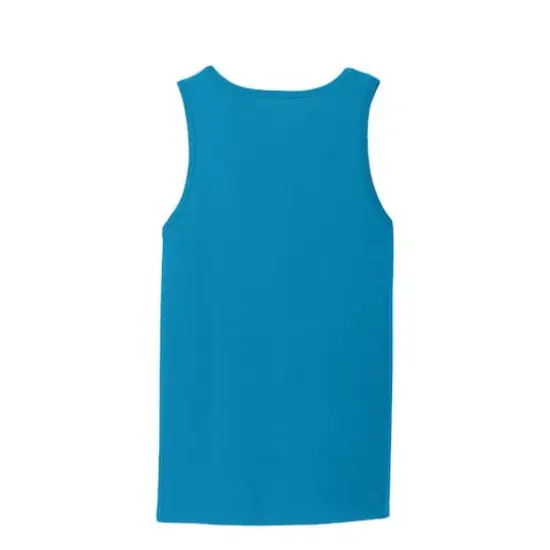 Port & Company&reg; Men's Core Cotton Tank Neon Blue {5}