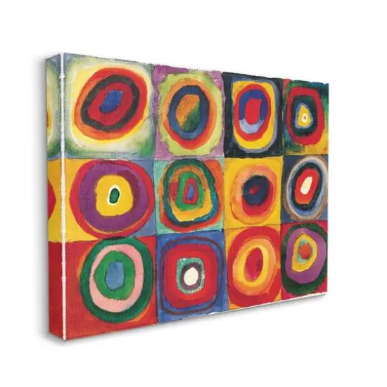 Stupell Industries Red & Yellow Abstract Circle Pattern Canvas Art {1}