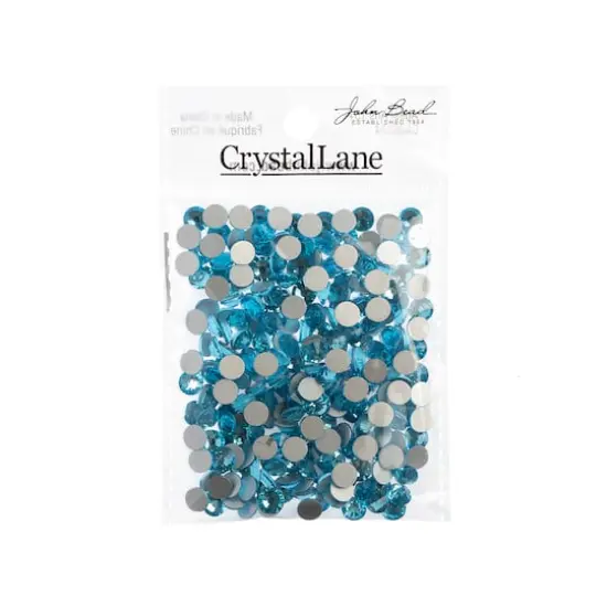 John Bead Crystal Lane SS30 Glass Round Flatback Rhinestones, 288ct. Aquamarine {4}