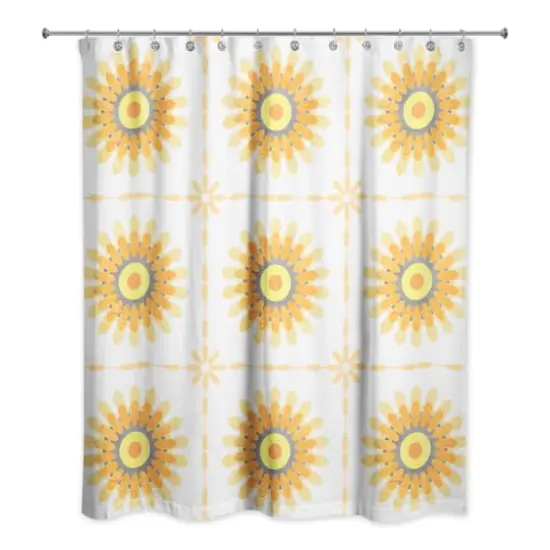 Mandalas Shower Curtain White {1}