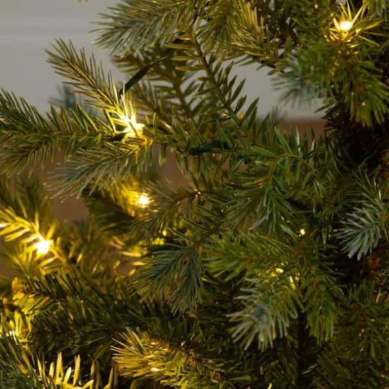 3ft. Pre-Lit Artificial Christmas Tree in Jute Wire Planter with 30 Warm White LED Lights {5}