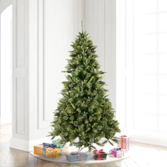 6.5ft. Pre-Lit Slim Cashmere Artificial Christmas Tree, Multicolor Dura-Lit&reg; LED Lights {3}